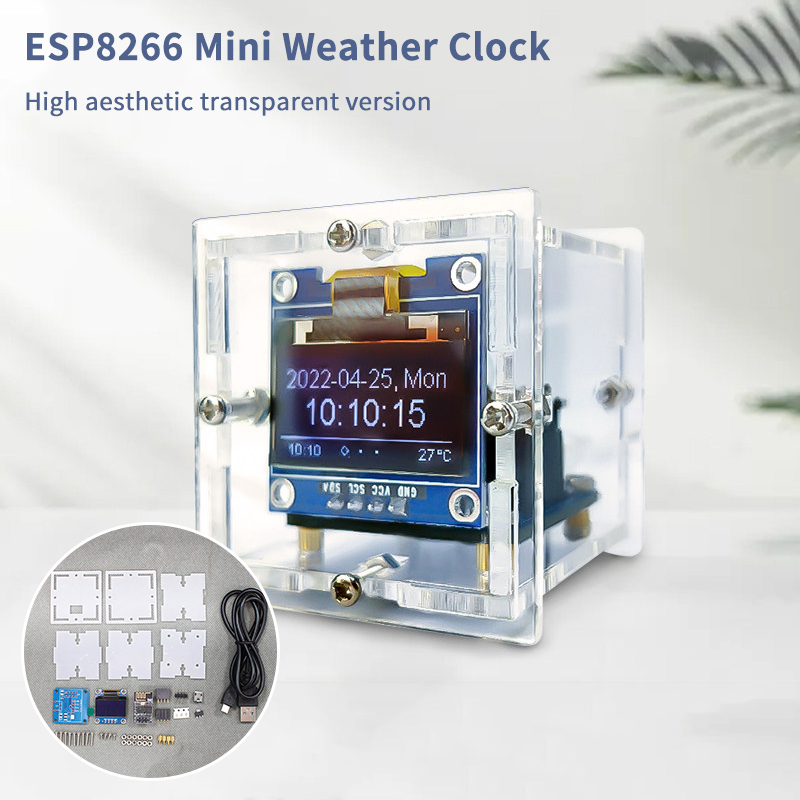 ESP8266 Mini Weather Clock Kit - Diy Electronics Project Kit recension och pris