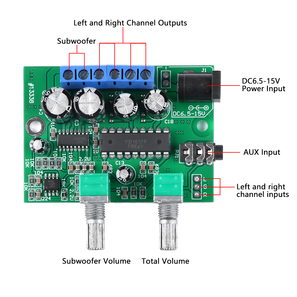 6W+6W+25W 2.1-Channel Subwoofe - Diy Audio Electronics Kit recension och pris