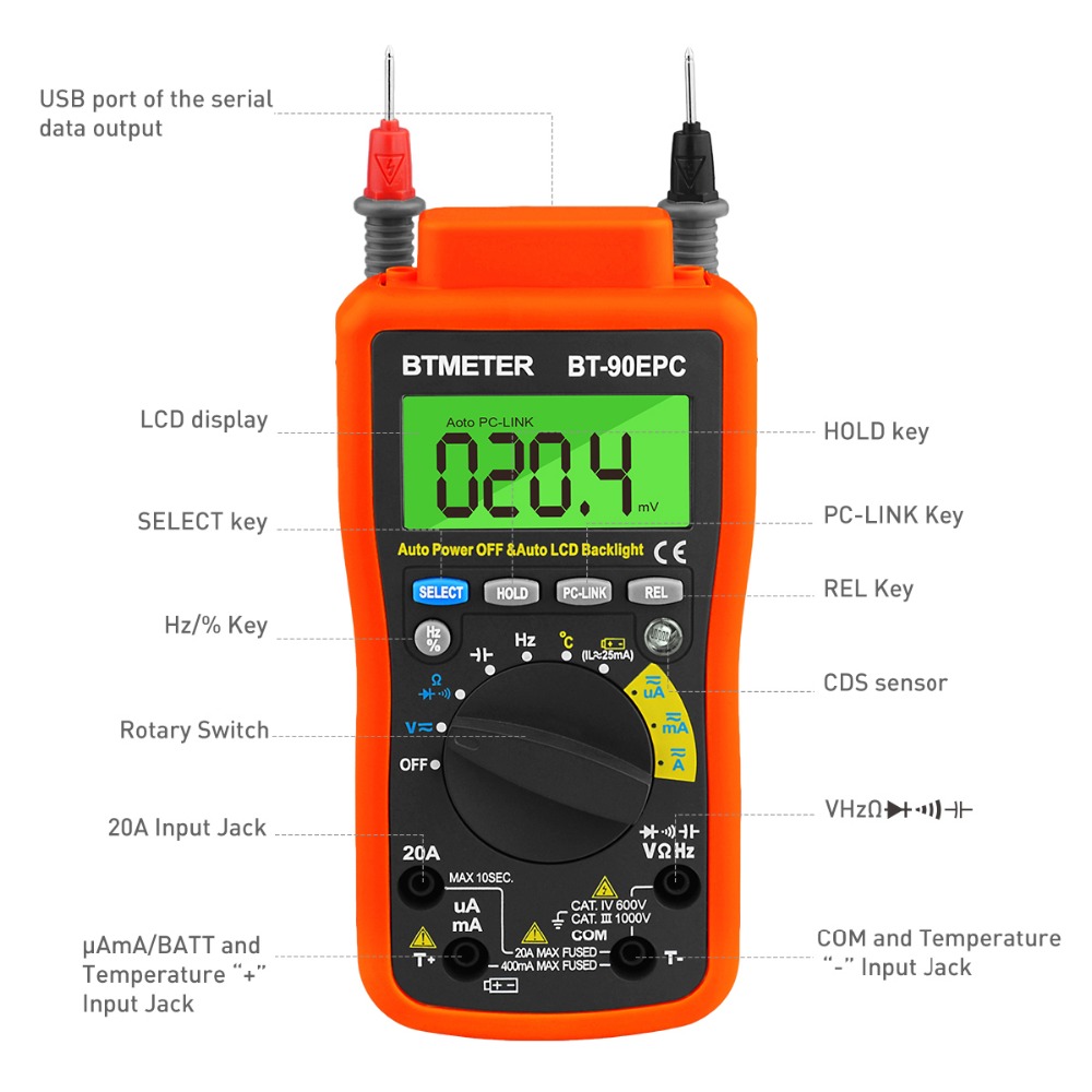 BT-90EPC Digital Multimeter Au - Logic Analyzer Usb recension och pris